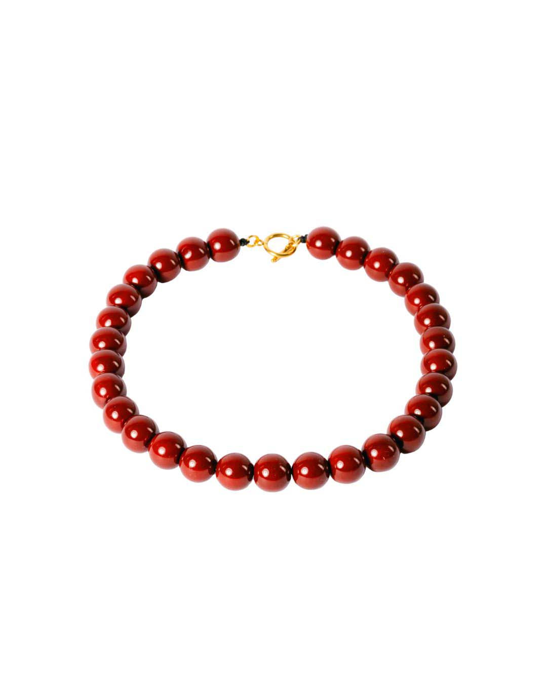 Saturday city buzz necklace in red