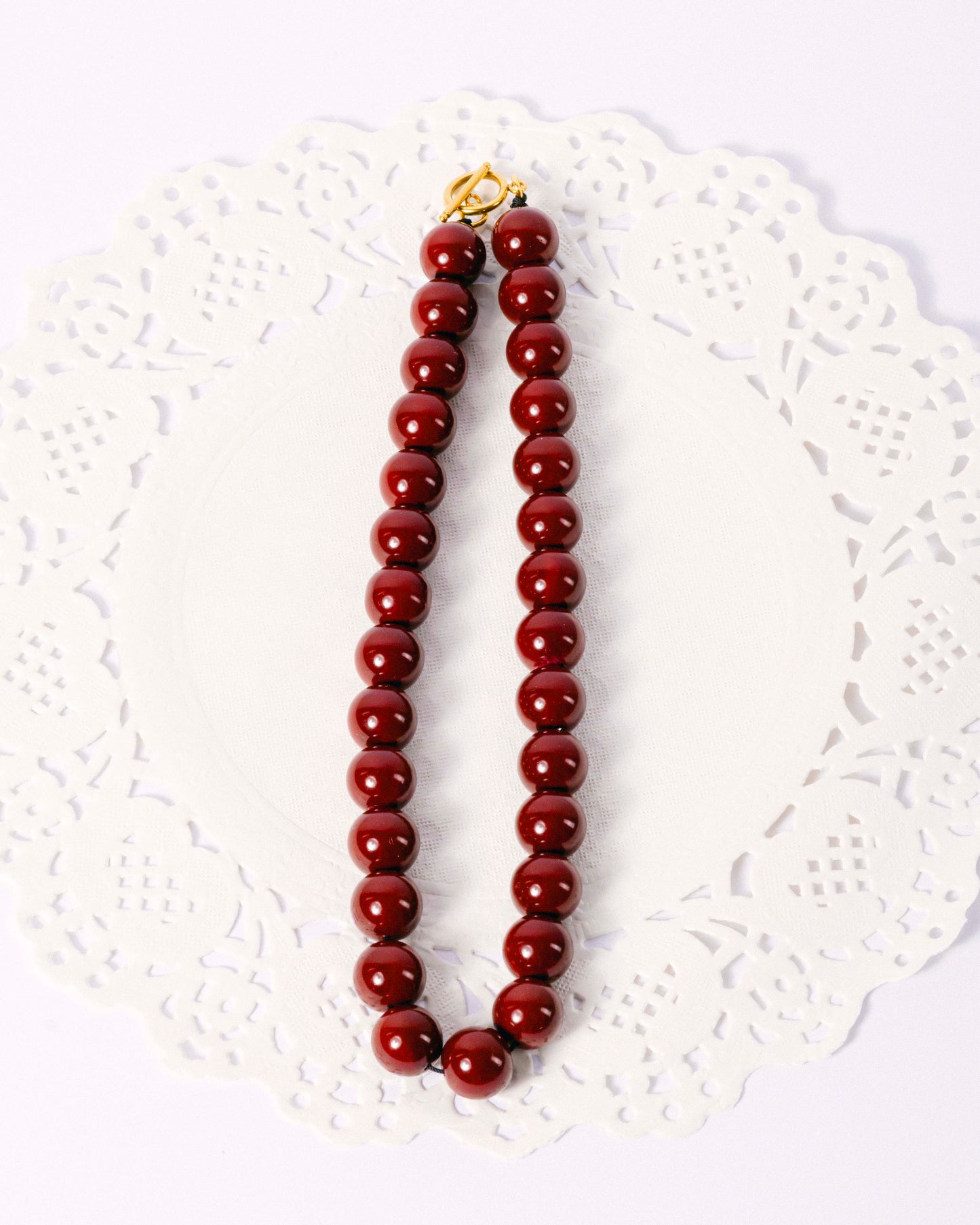 Saturday city buzz necklace in red