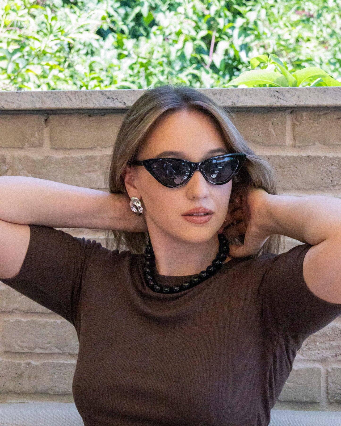 Saturday city buzz necklace in black