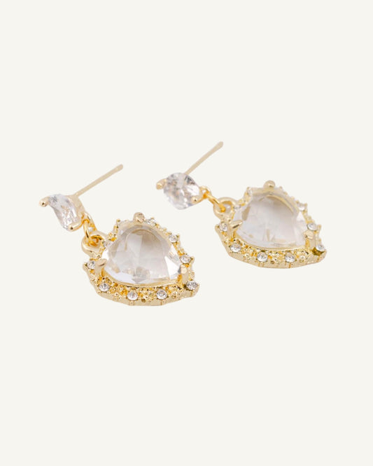 Valentine's royal earrings in white
