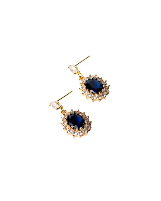 Royal earrings, dark blue