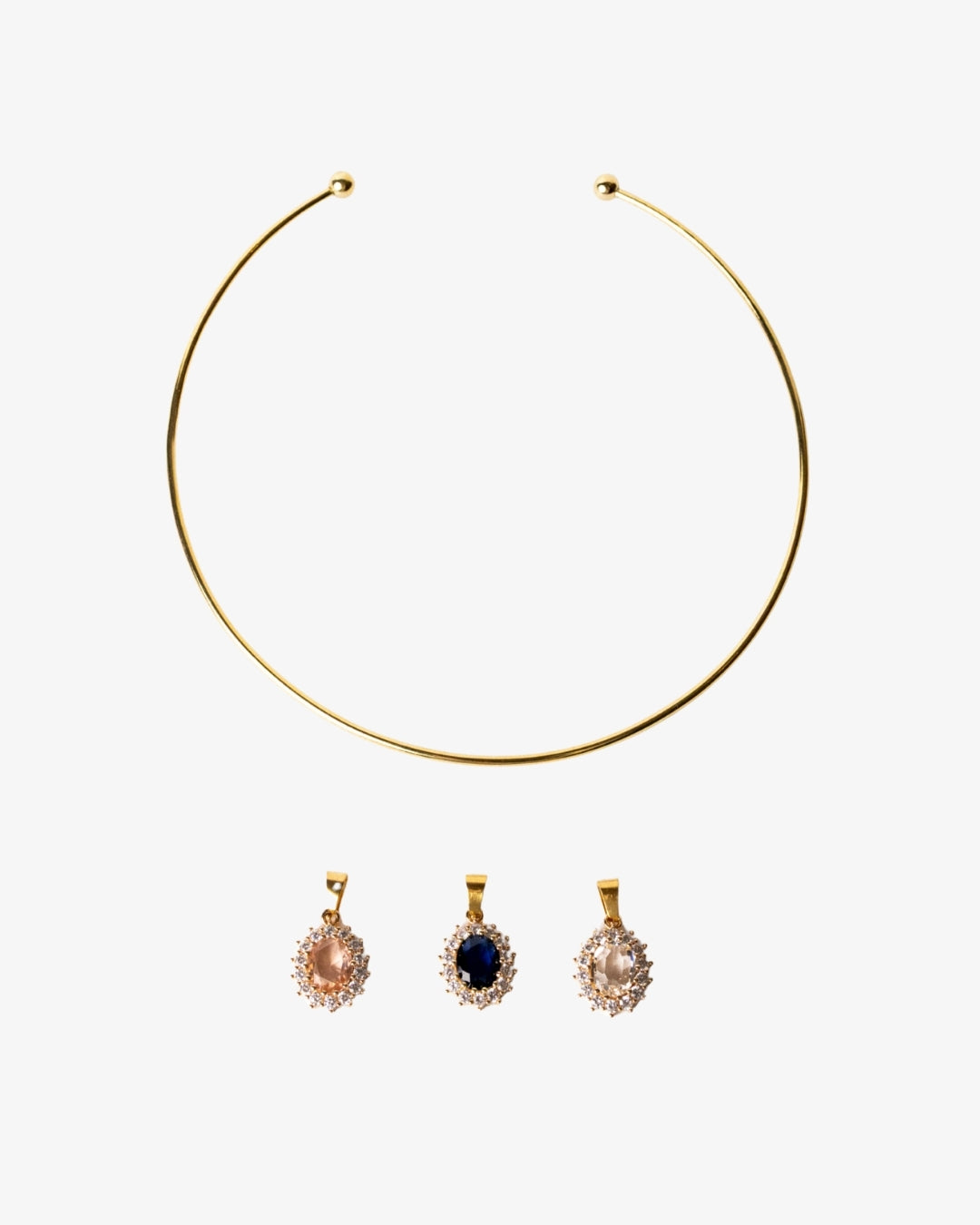 Valentine's royal necklace with green charm