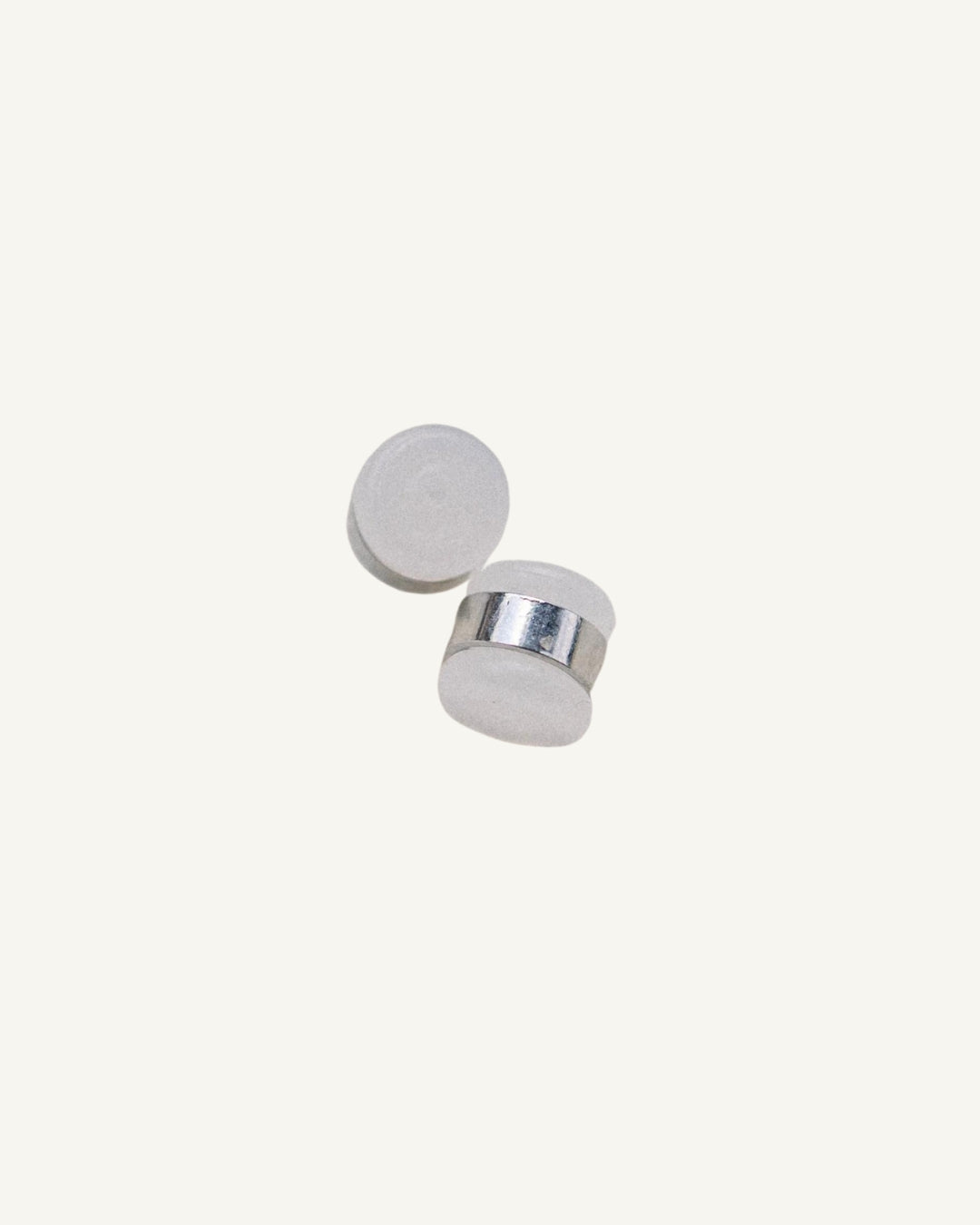 Silicone earring backings in silver