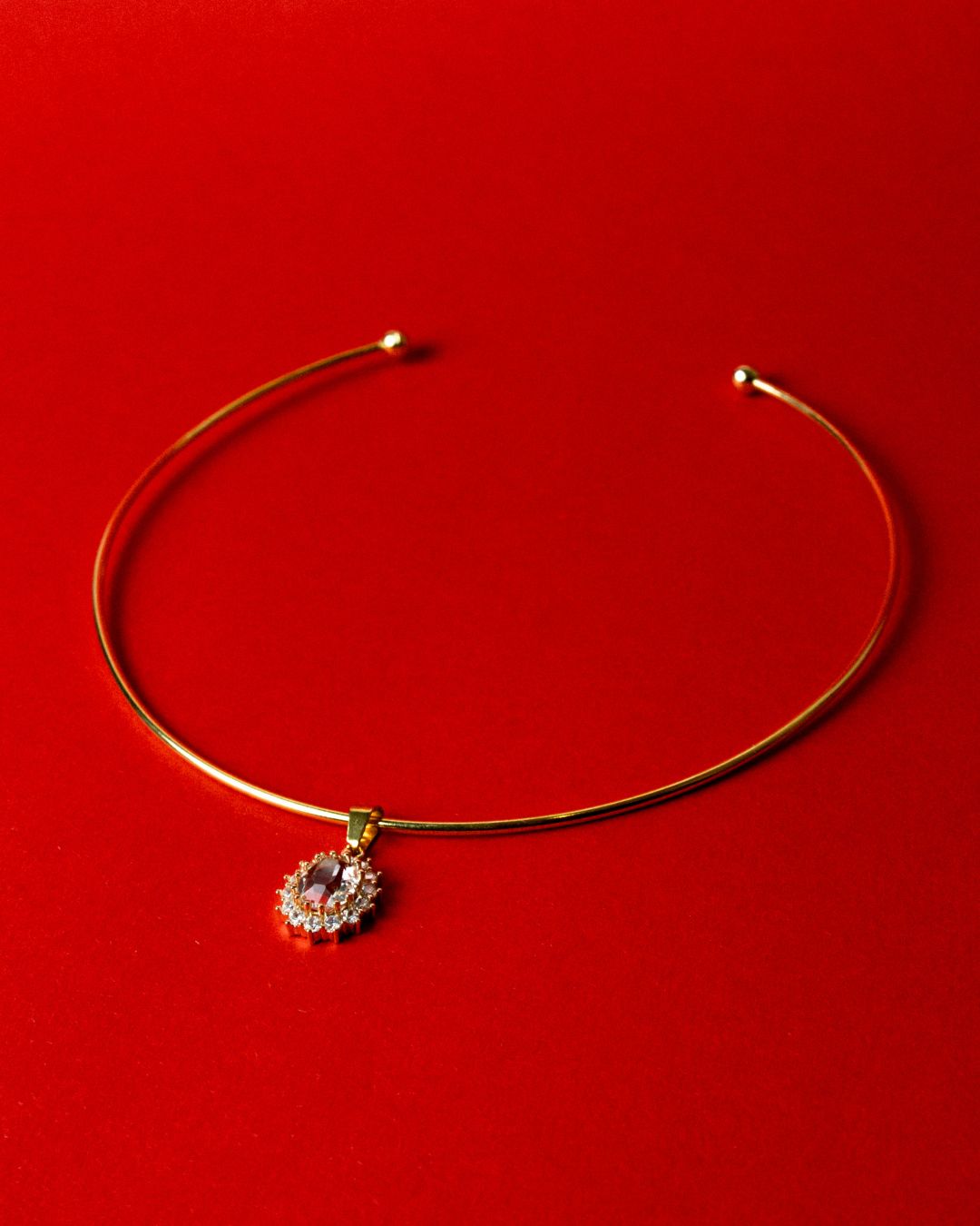 Valentine's royal necklace with green charm