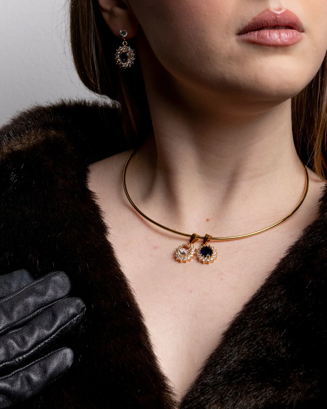 Valentine's royal necklace with green charm