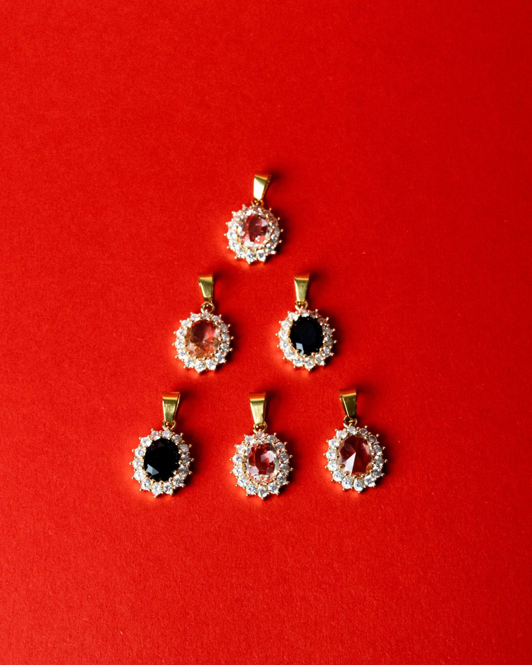 Valentine's royal necklace with green charm