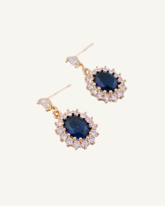 Royal earrings, dark blue