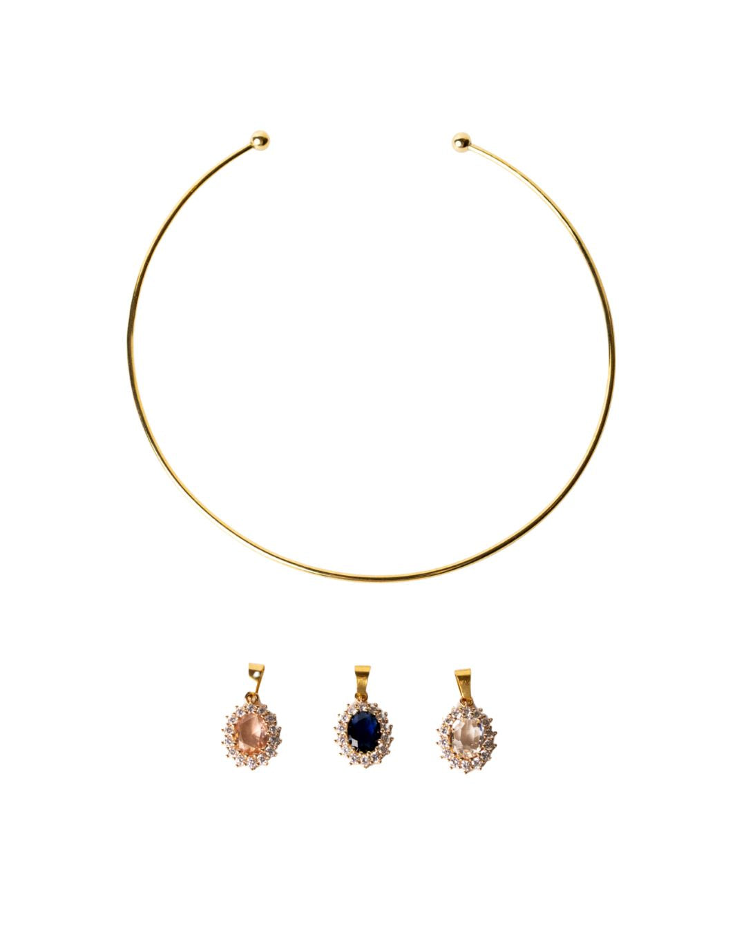 Valentine's royal necklace with green charm