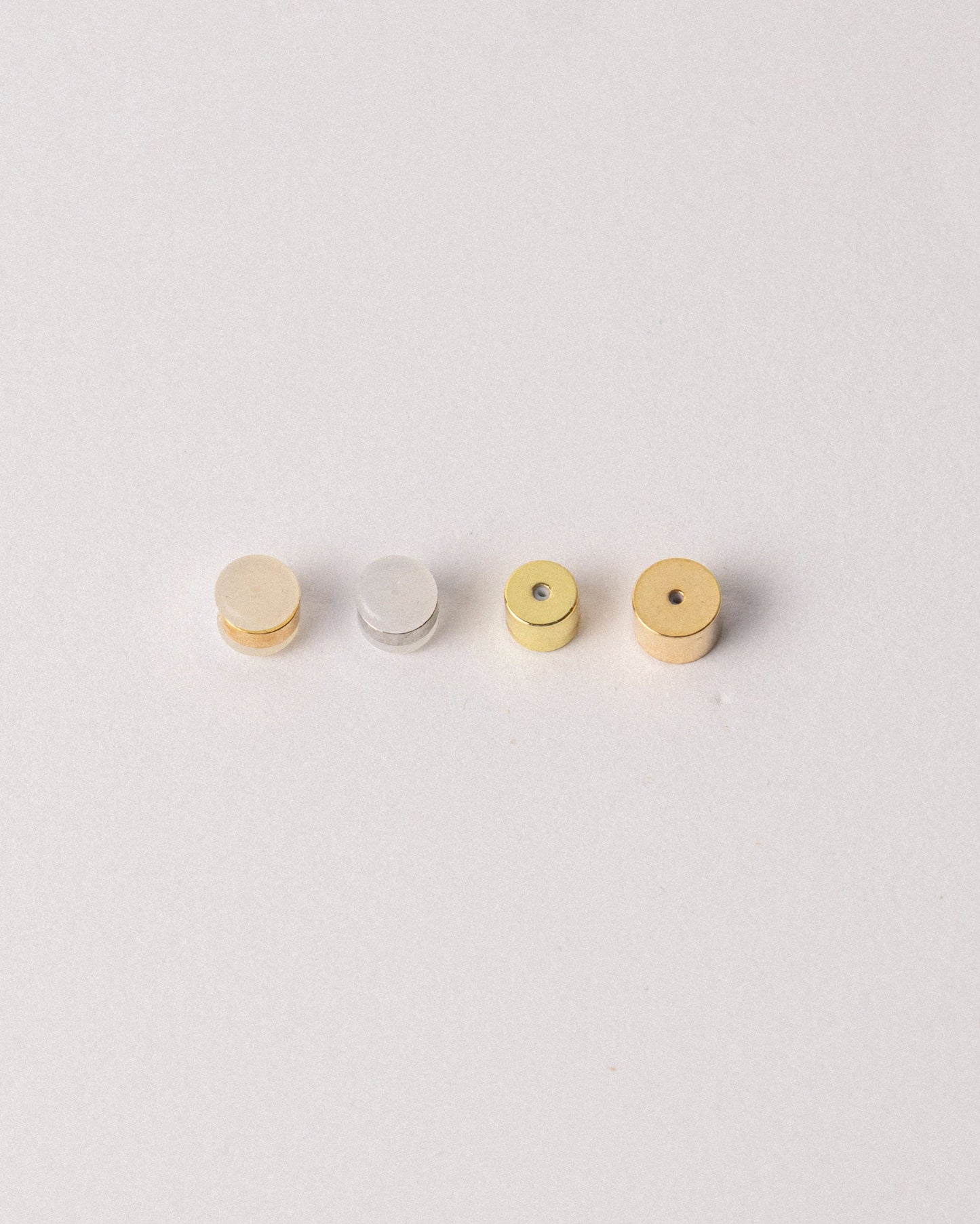 Silicone earring backings in gold
